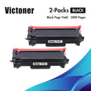 TN-760 TN760 2 Packs High-Yield Black Toner Cartridge Multipack Compatible for Brother TN760 TN730 TN-760 TN-730 TN 760 730 DCP-L2550DW HL-L2390DW MFC-L2710DW MFC-L2750DW MFC-L2730DW Printer