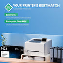 147A Black Toner Cartridge 2-Pack Compatible for HP 147A 147X 147Y W1470A W1470X for HP LaserJet Enterprise M610n M611dn M611x M612dn M612x MFP M634h M635fht M635h M636fh Printer Ink High Yield