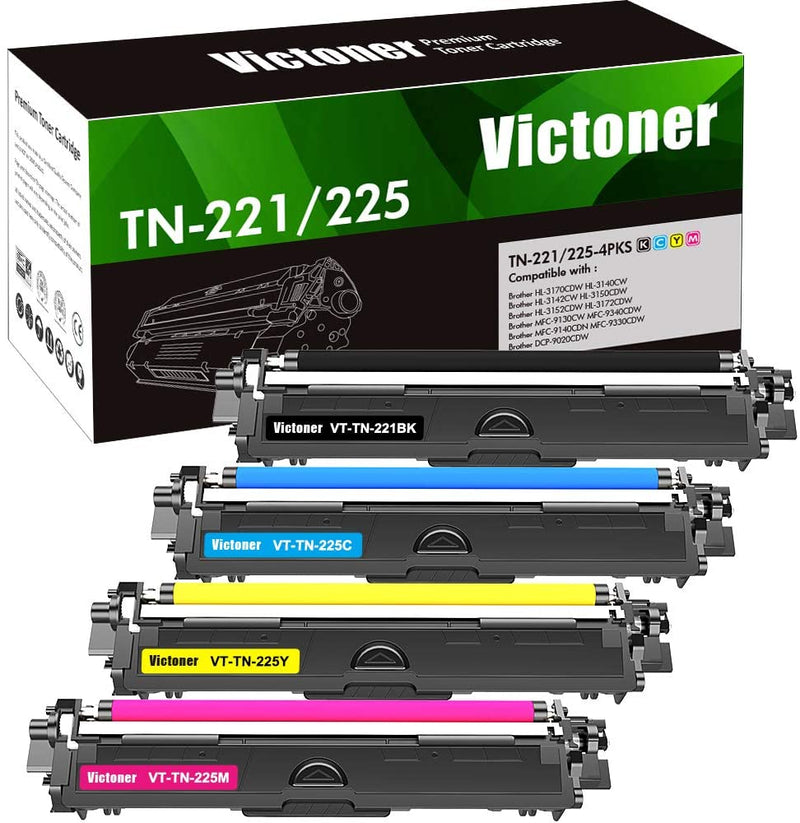 Brother TN221 TN225 Compatible Toner Cartridge Color Set