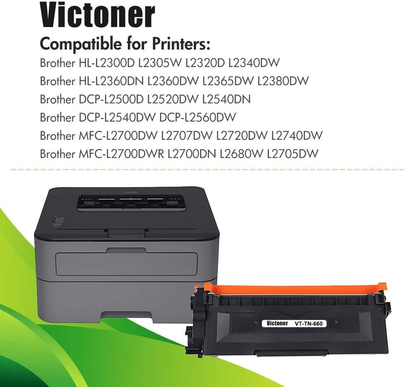 Brother TN660 TN630 Compatible Toner Cartridge Black 4 Pack