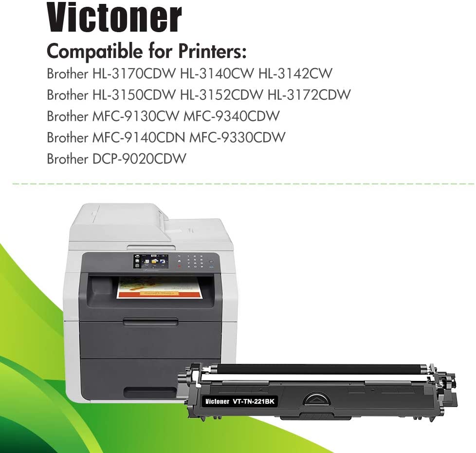Replacement Black Toner for Brother TN221K, MFC-9330CDW, MFC-9340CDW