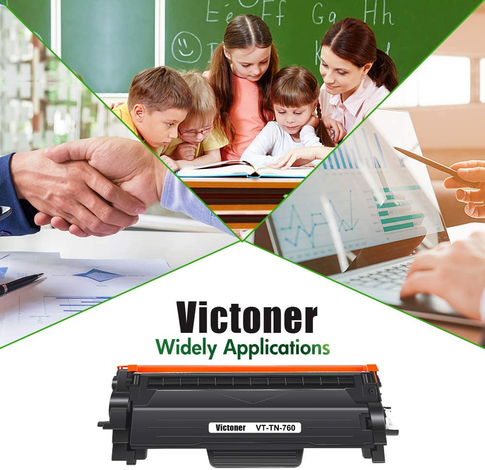 LINKYO 4-Pack Premium Black Toner Cartridges – Replacement For LY-BR-V3TN760Q